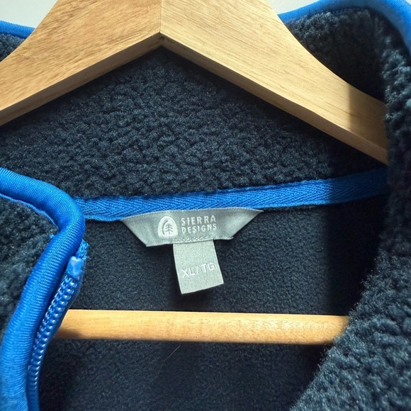 Men's Navy Blue Zip-Up Sweater - Picture 3 of 4